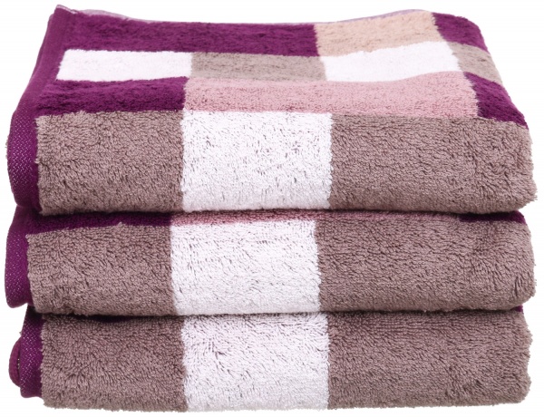 Рушник махровий Mosaic 50x100 см сливовий Cawo 
