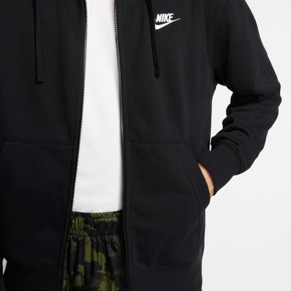 Джемпер Nike M NSW CLUB HOODIE FZ FT BV2648-010 р. 3XL чорний