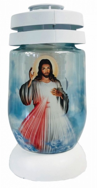 Лампада стеклянная Иисус, 3 дня Bolsius