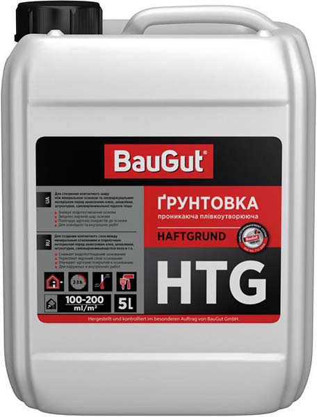 Ґрунтовка глибокопроникна BauGut HTG плівкоутворювальна 5 л