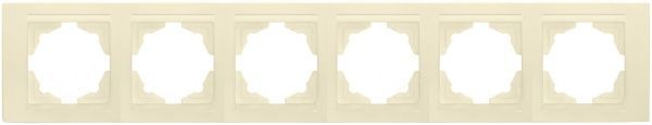 Рамка шестимісна Gunsan Moderna універсальна кремовий MD 29 12 147
