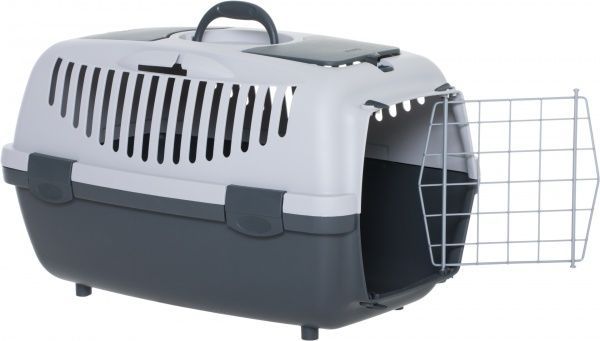 Переноска Stefanplast Gulliver 2 55х36х35 см, серый/черный серый, металл. двери