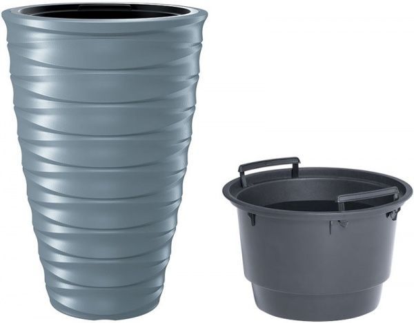 Горшок для цветов Prosperplast FREZE 400 мм h-579 мм круглый бело-серый 