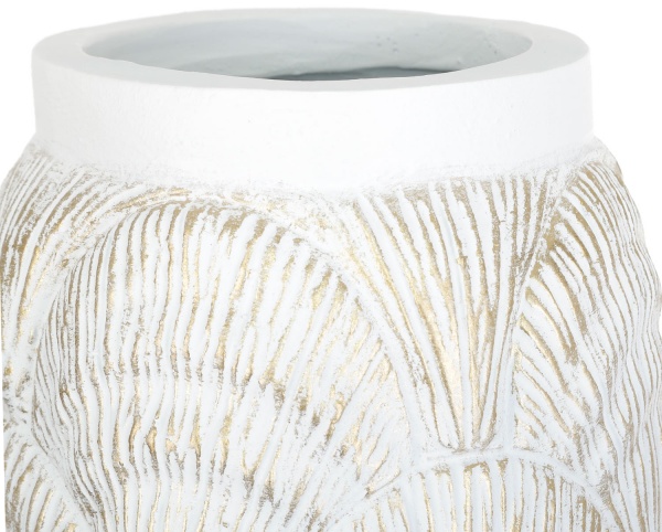 Ваза полігумова біла Blondie 15,5х15,5х75 см