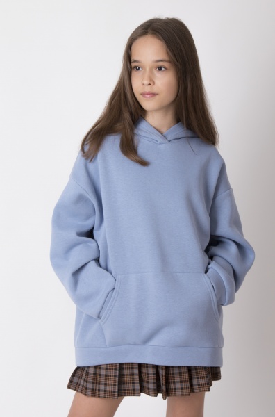 Худи для девочки Mevis р.164 голубой 4477 