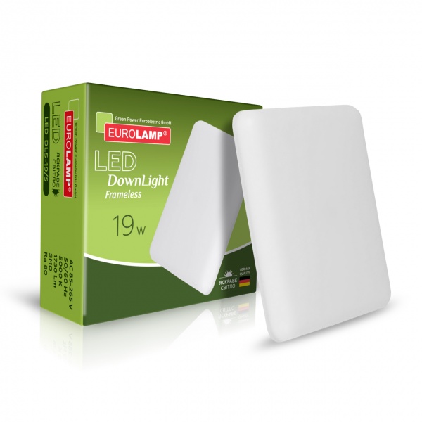 Светильник точечный Eurolamp Frameless Downlight 19 Вт белый LED-DLS-19/5 