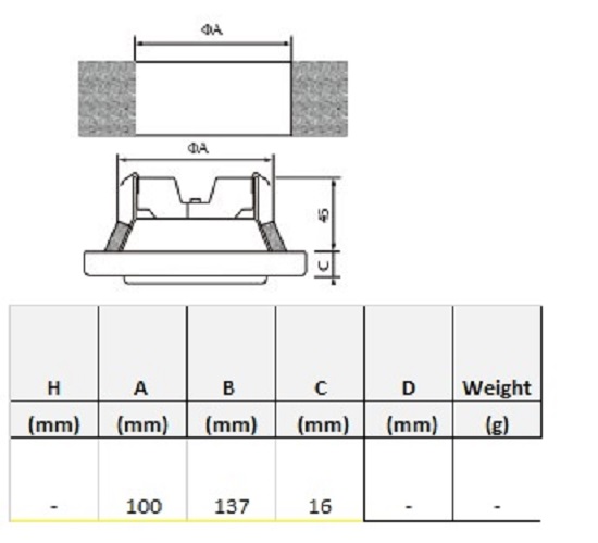 Рамка вентиляционная вытяжная (анемостат) EVF 100 мм металл белый 
