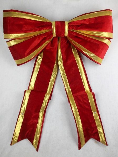 Декорація новорічна Бант червоно-золотистий 90 см HG36-81238 HG36-81238 