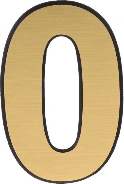 Цифра O пластик золотой 50 мм