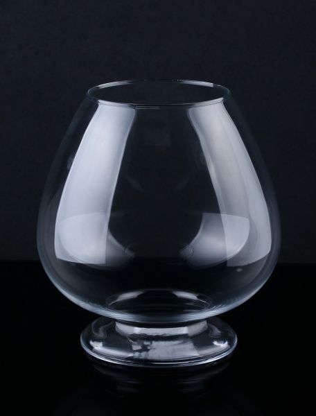 Ваза стеклянная прозрачная 23х22