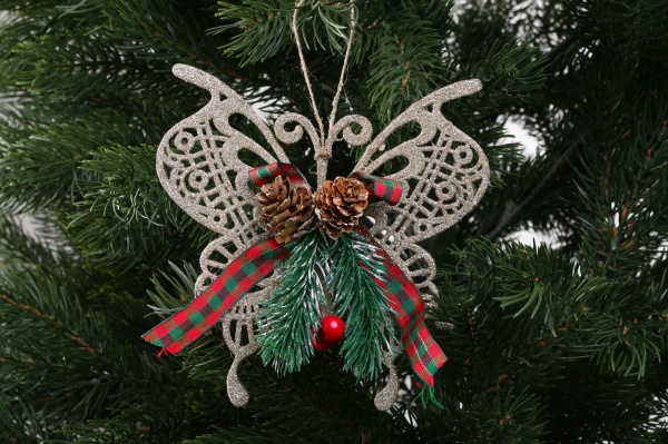 Декоративна підвіска Метелик з декором 15x15 см HF20Y2-06 золотий