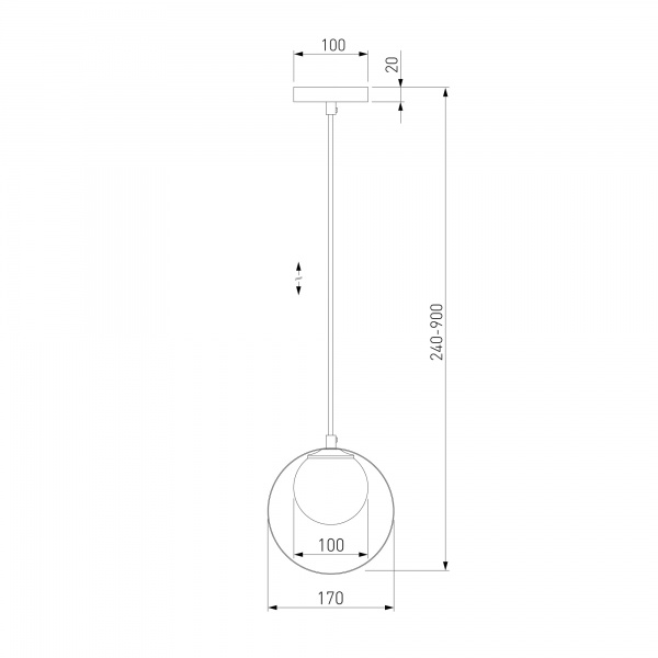 Підвіс Dublin 1x7 Вт G9 чорний/бронза 50205/1 (чорний/бронза) 