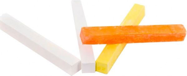 Мел школьный белый + цветной 12x12 мм 100 шт. 1 вересня