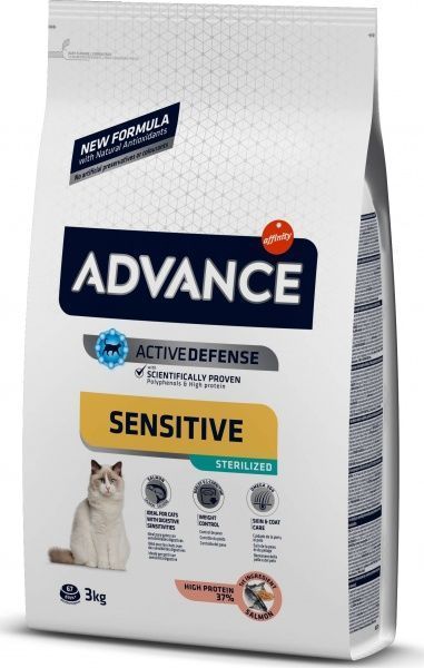 Корм Advance Sterilized с лососем 3 кг