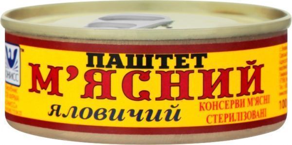 Паштет Онисс мясной говяжий 100 г