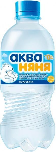 Вода минеральная Аква Няня негазированная 0,33 л 