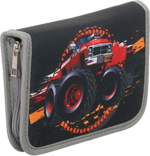 Пенал школьный Джип 930149 черный с красным