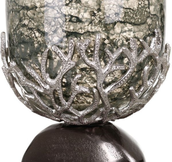 Ваза стеклянная белая 18х42 см PANACHE