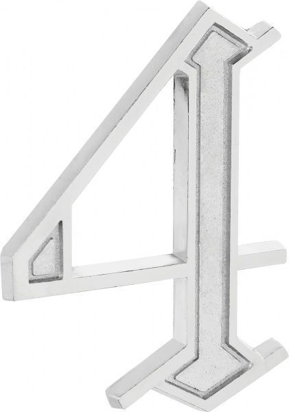 Цифра 4 цинк хром 70 мм Larvij LNZ755 CP #4