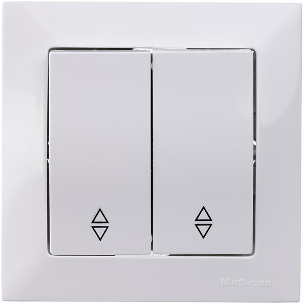 Вимикач прохідний подвійний Mutlusan Candela білий