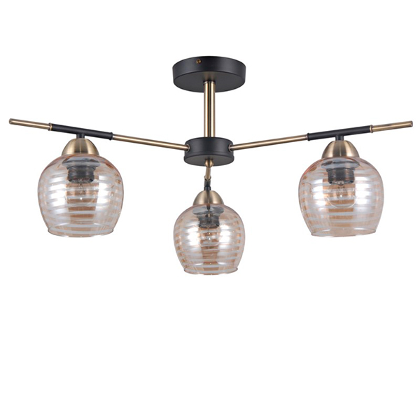 Люстра стельова Victoria Lighting Cat/PL3 3x40 Вт E27 мідь/чорний 