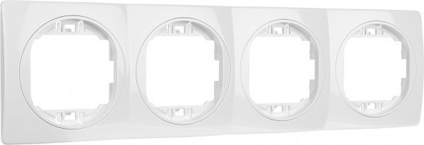 Рамка чотиримісна Aling-Conel EON горизонтальна білий E6704.00
