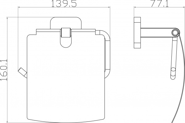 Тримач для туалетного паперу Aqua Rodos Capri 6626