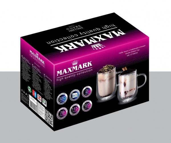 Набір чашок Circle 320 мл 2 шт. MK-2749DW Maxmark