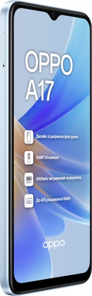 Смартфон OPPO A17 4/64GB lake blue 