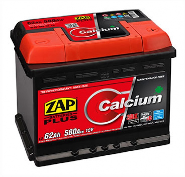 Аккумулятор автомобильный Plus 6СТ- 62Aз 62Ah 580A 12V «+» справа