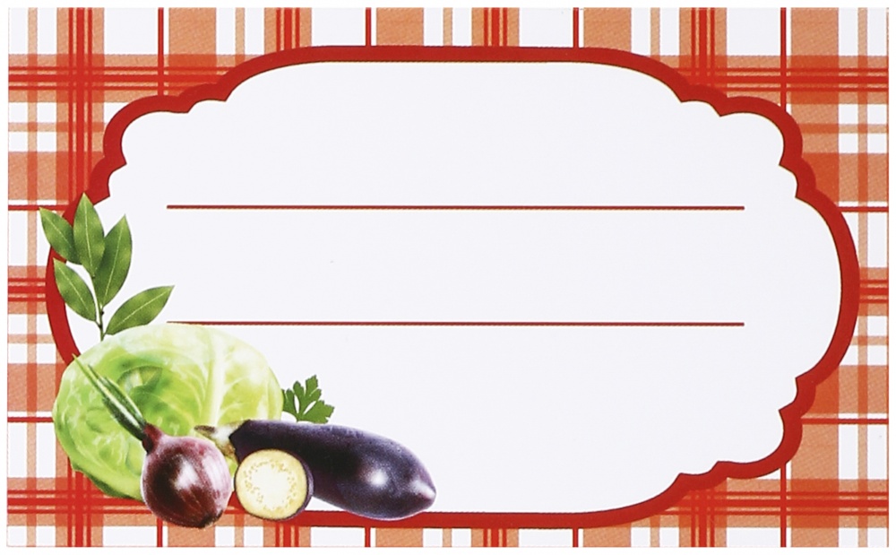 Набір наліпок на банки UP! (Underprice) овочі та фрукти 9х6 см зелено-червоний 15 шт.