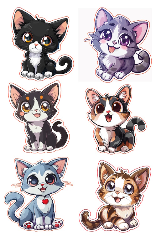 Декоративная наклейка Наш Декупаж Лупоглазые котята 21x29,7 см