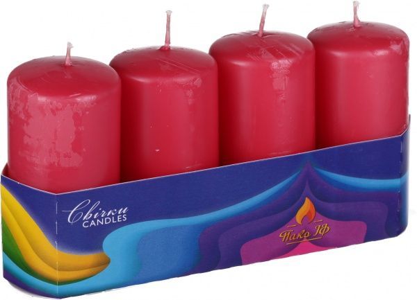 Свечи адвентовые 40/100 шоколад-вишня 4 шт. Pako-If