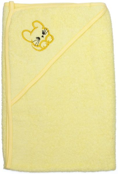 Полотенце Homeline уголок с вышивкой 90x90 см желтый