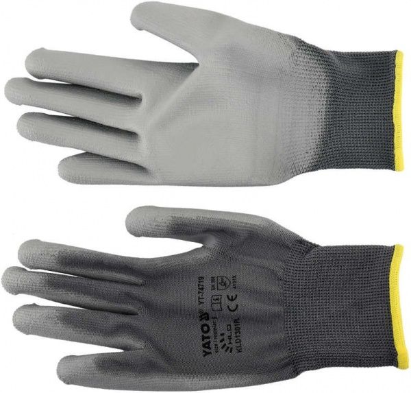 Перчатки YATO с покрытием полиуретан L (9) YT-74719