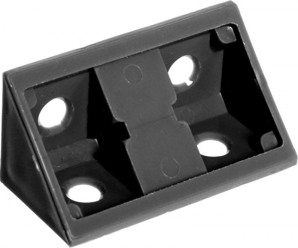 Уголок монтажный 02 двойной черный 10 шт