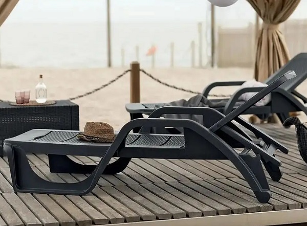 Шезлонг Bica Nilo графіт 71x190 см 180.4