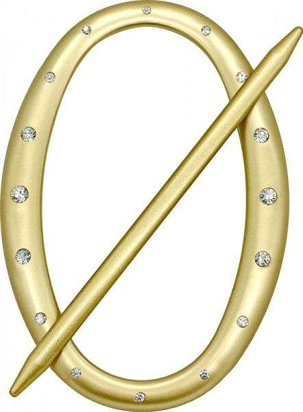 Декор Овал со стразами 180х125 мм золото D0002-3 MISLT