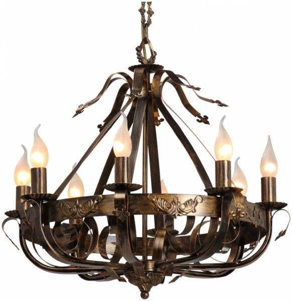 Люстра подвесная Vitaluce 8xE14 шоколадный V1350/8 