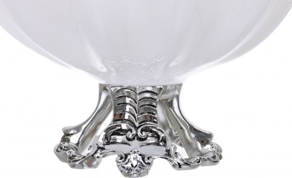 Фруктовница белая стеклянная 37x30x18 см White cristal