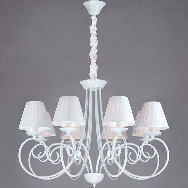 Люстра Strotskis Severina 8x40 Вт E14 белый глянец 280/8