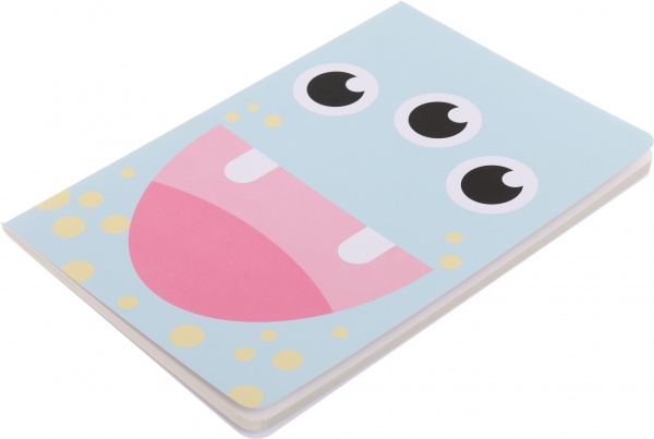 Блокнот Cute monster 3 блакитний 14,5x21 см