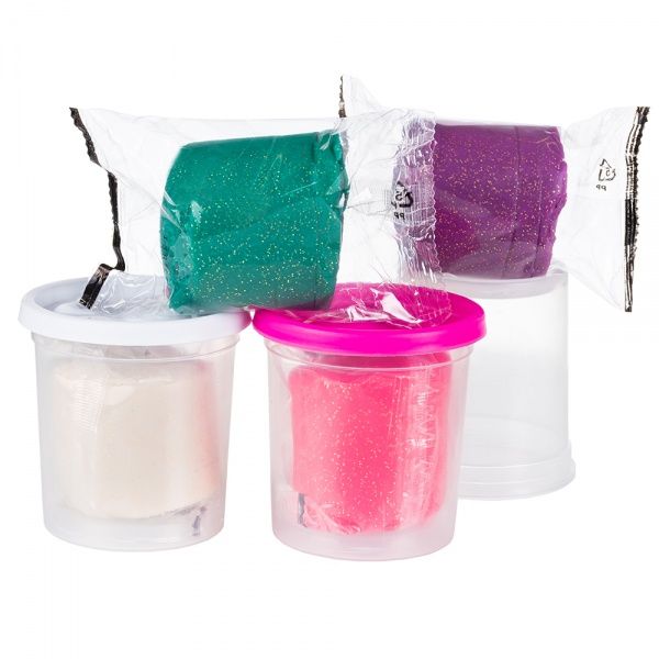 Тісто-пластилін Genio Kids 4 кольори з блискітками TA2000