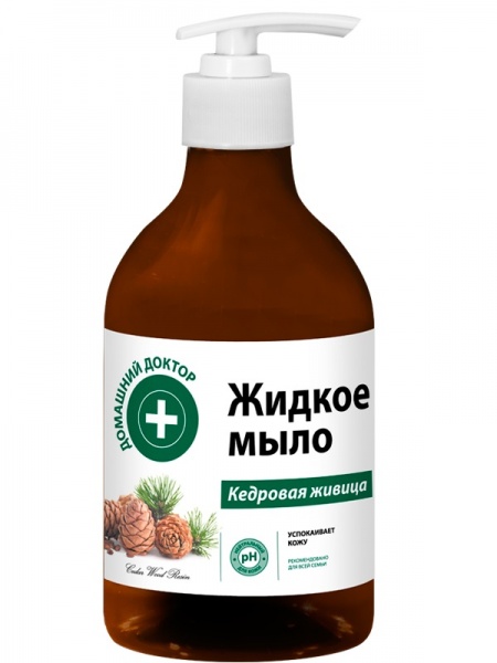 Мило рідке Домашний доктор Кедрова живиця 480 мл 497 г 12 шт./уп.
