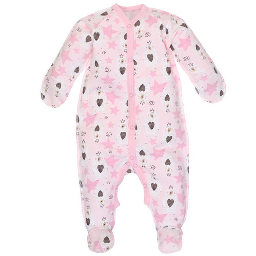 Комбінезон ясельний для дівчинки Татошка р.62 рожевий із принтом 1502206мвк 