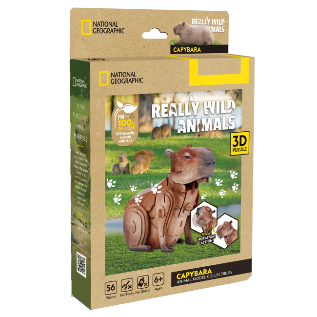 Пазл CubicFun Дикі тварини Капібара DS1177h