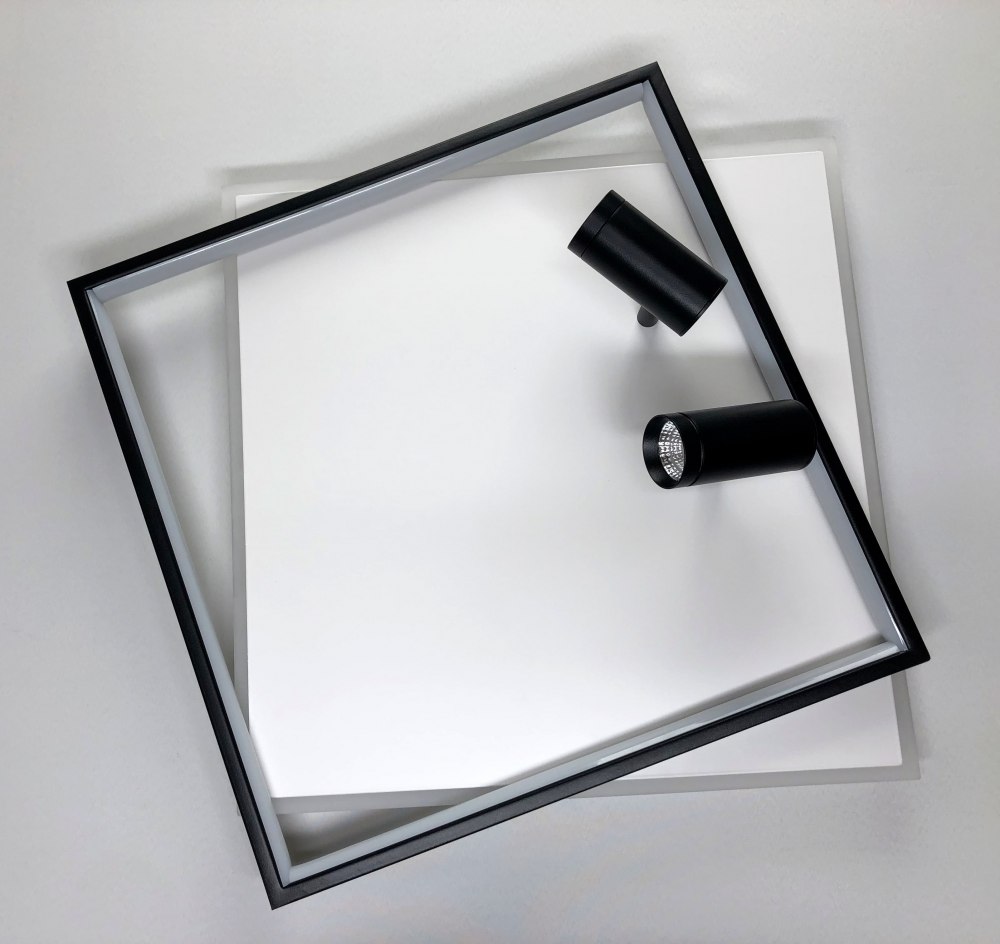 Люстра светодиодная Luminaria 4x100 Вт LED-модуль бело-черный GEOMETRIA DOWNLIGHT 100W 2S