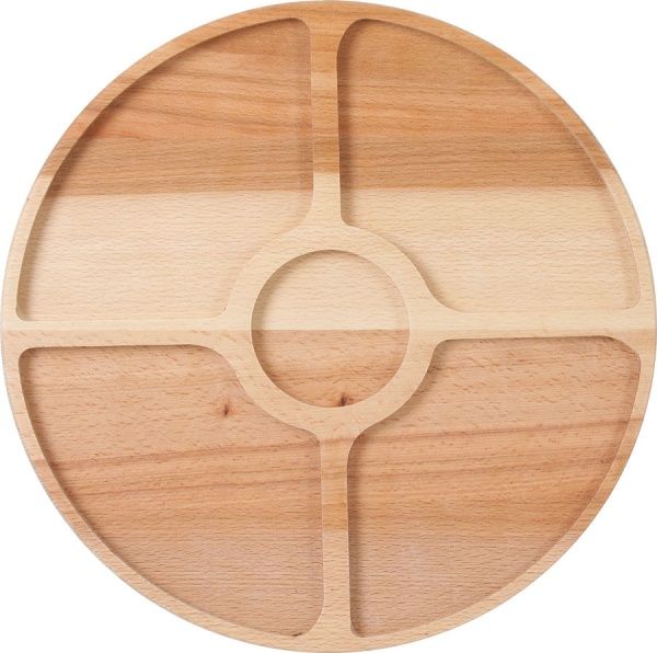 Таця Менажниця кругла 35 см DM-5 дерево WoodSteel 