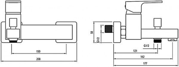 Смеситель для ванны Deante Anemon BCZ 010M
