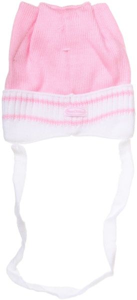 Шапочка детская для девочки Luna Kids р.36 белый с розовым 2146 